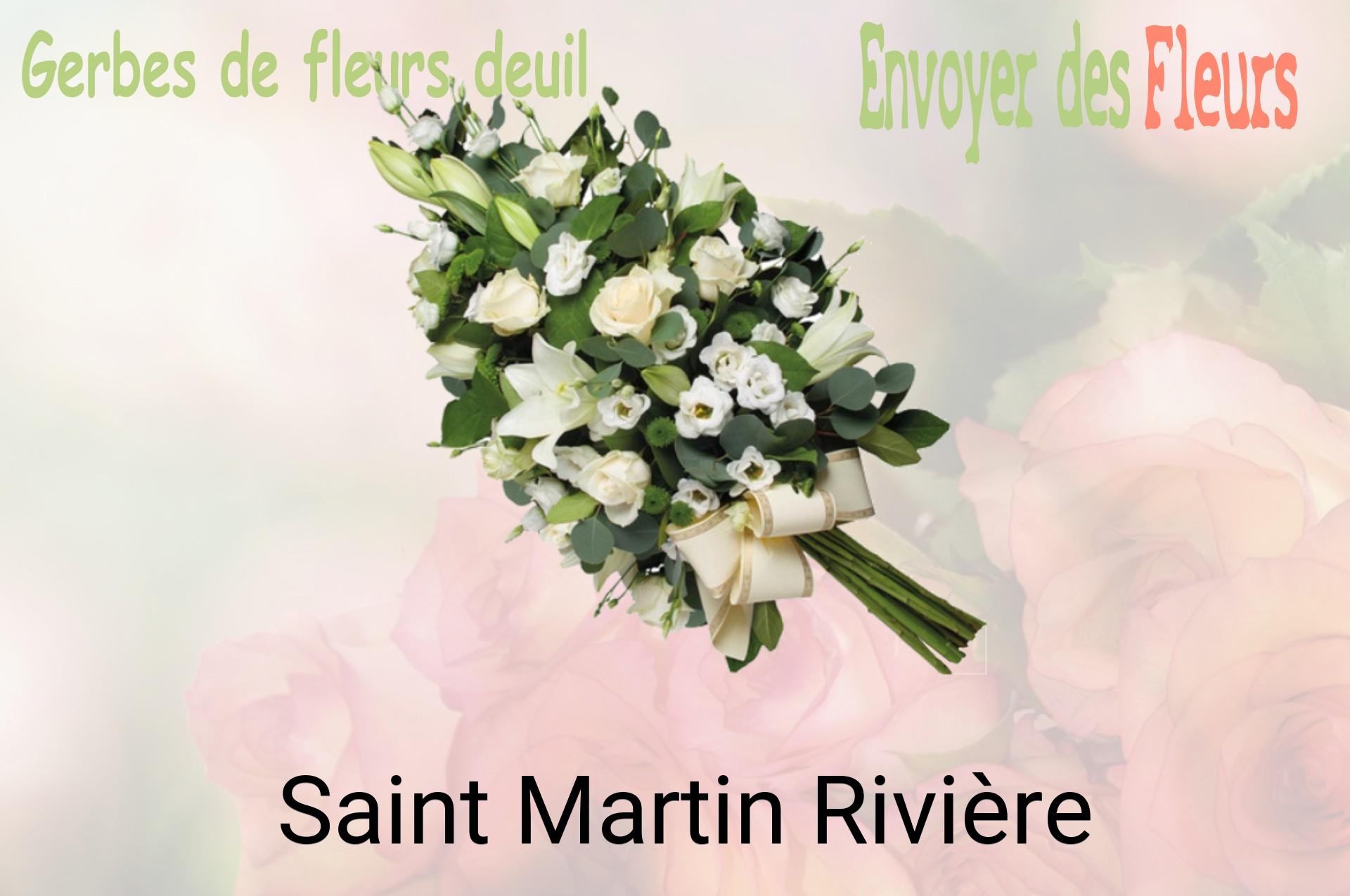 Gerbe de fleurs de deuil livrée à Saint-Martin-Rivière
